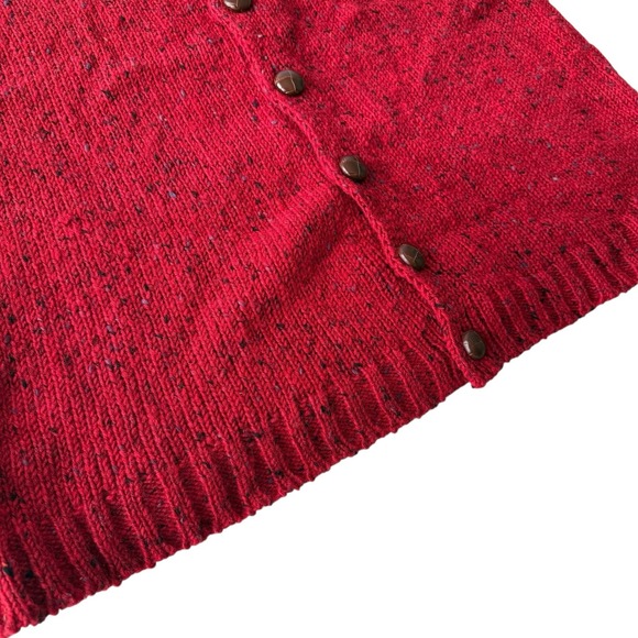 Vintage John Molloy Irish Donegal Fleck Wool Knit Sweater Vest Red Men's L - Picture 3 of 9
